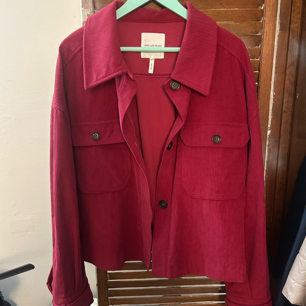 Avec Les Filles | Red Corduroy Jacket